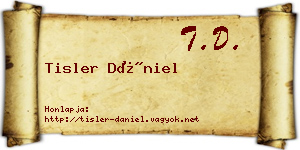 Tisler Dániel névjegykártya